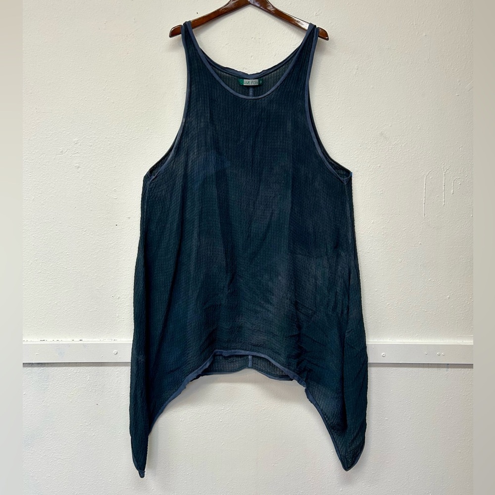 Blue Fish NWOT deep ink rayon tunic